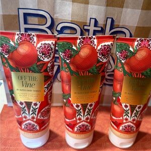 3 Bath & Body Works Off the Vine Body Cream - Red and Gold